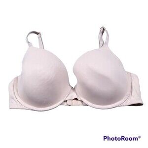 Victoria's Secret PINK Wear Everywhere T-Shirt Lightly Lined Bra 36D Beige Tan